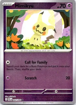 MIMIKYU 042/094 COMMON PHANTASMAL FLAMES POKEMON LP REVERSE HOLO - Image 1