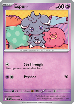 Espurr 084/191 C Surging Sparks Pokemon Reverse Holo NM/M - Image 1