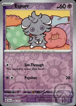 Espurr 084/191 C Surging Sparks Pokemon Reverse Holo NM/M - Image 3