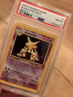 2000 POKEMON BASE SET 2 #1 ALAKAZAM-HOLO PSA 8 - Image 2