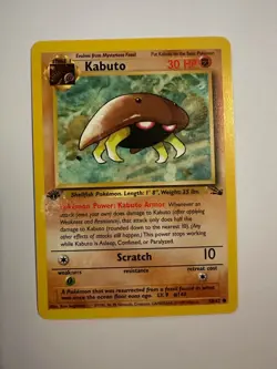 Kabuto 50/62 1st Edition Fossil Pokemon - Image 1