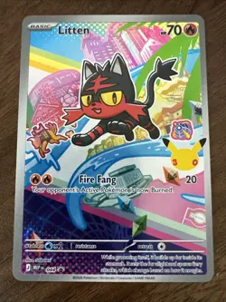 Pokemon Litten 044 Me: Mega Evolution Promo Holo 30th Anniversary - Image 1