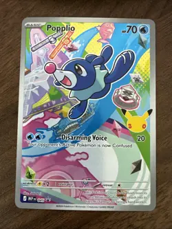 Pokemon Popplio 045 Me: Mega Evolution Promo Holo 30th Anniversary - Image 1
