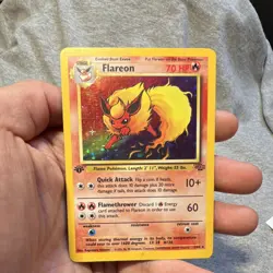 Pokemon Flareon 3/64 Jungle 1st Edition Holo Rare 70 HP - Image 1