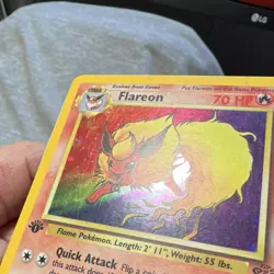 Pokemon Flareon 3/64 Jungle 1st Edition Holo Rare 70 HP - Image 3