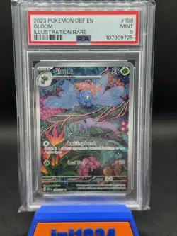 Pokemon TCG Gloom Sv03: Obsidian Flames 198/197 Holo Illustration Rare PSA 9 - Image 1
