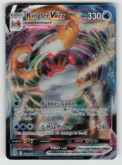 Kingler VMAX Pokemon Brilliant Stars 029/172 Full Art Ultra Rare NM - Image 1