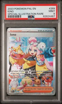 2023 POKEMON PAL EN-PALDEA EVOLVED #269 IONO SPECIAL ILLUSTRATION RARE PSA 9 - Image 1