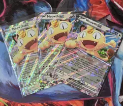 Pokemon Meowth ex 062/088 Me03: Perfect Order Holo TCG NM Double Rare X3 - Image 1