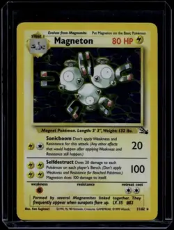 Pokemon TCG Magneton 11/62 Fossil Holo Rare NM/LP - Image 1