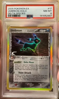 Pokemon Umbreon Delta Species Holo PSA 8 NM-MT! - Image 1