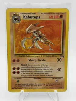 Pokemon TCG Kabutops 24/62 Fossil Regular Non Holo Rare HP - Image 2