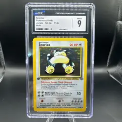 1999 Pokemon Jungle 1st Edition #11 Snorlax Holo CGC 9 MINT - Image 1