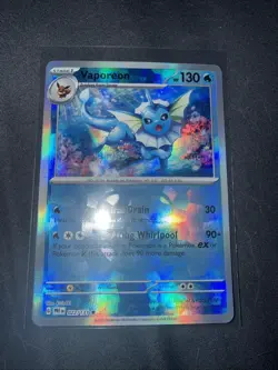 Pokemon TCG Prismatic Evolutions Vaporeon Master ball PSA 10 Contender - Image 1