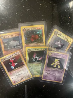 Pokemon Team Rocket Dark Themed Holo Rare Vintage Lot LP-NM 6 Cards ENG and JPN - Image 1