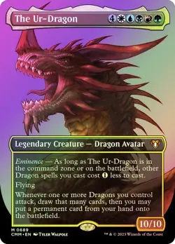 The Ur-Dragon (Borderless) MTG NM Commander Masters FOIL - Image 1