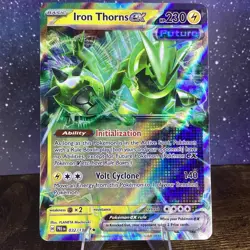 Pokemon TCG SV Prismatic Evolutions Iron Thorns EX Double Rare Card 032/131 - Image 1