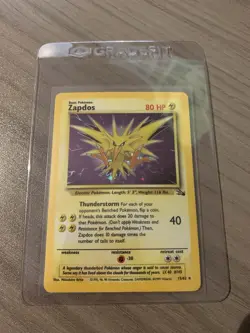 Pokemon TCG Zapdos Fossil Holo Card 15/62 Unlimited Rare - Image 1