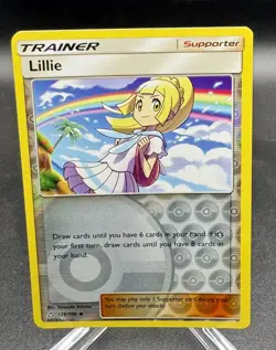 Pokemon Card Lillie Ultra Prism Reverse Holo Uncommon 125/156 - Image 1
