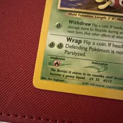 Pokemon TCG Shuckle Neo Genesis 1st Edition Common Card 72/111 NM/EXC. SHARP PIC - Image 2