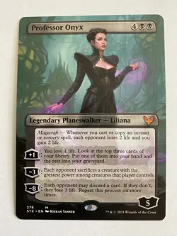PROFESSOR ONYX (BORDERLESS) MTG Strixhaven: School Of Mages Planeswalker NM - Image 1