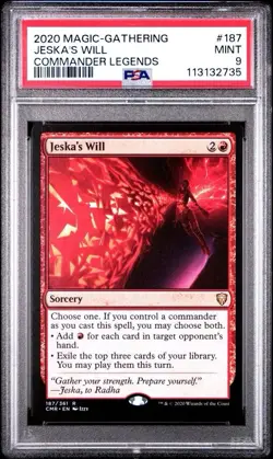 PSA Grade 9 MTG 2020 Commander Legends Jeska's Will #187/361 Magic The Gathering - Image 1
