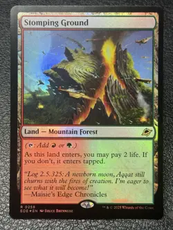 Stomping Ground 258 - Foil Rare Land - Magic the Gathering Edge of Eternities NM - Image 1