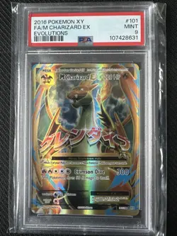 Pokemon XY Evolutions M Charizard EX #101/108 Full Art Ultra Rare 2016 PSA 9 - Image 1