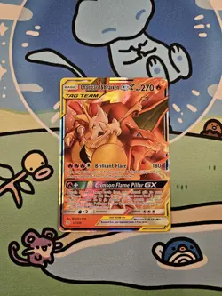 Pokemon TCG: Charizard & Braixen GX Ultra Rare (22/236) Cosmic Eclipse NM - Image 1