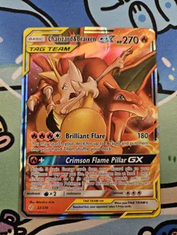 Pokemon TCG: Charizard & Braixen GX Ultra Rare (22/236) Cosmic Eclipse NM - Image 2