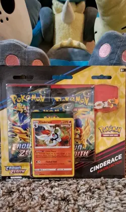 Pokemon TCG - Crown Zenith Cinderace Pin Collection Blister Pack - Image 1