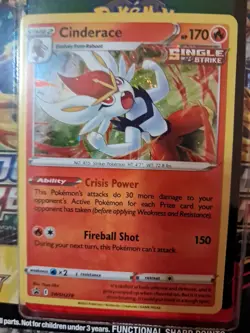 Pokemon TCG - Crown Zenith Cinderace Pin Collection Blister Pack - Image 2