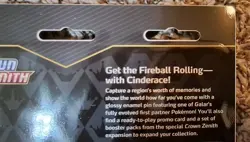 Pokemon TCG - Crown Zenith Cinderace Pin Collection Blister Pack - Image 5