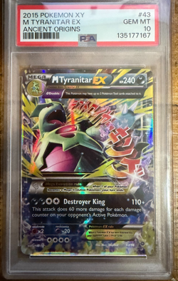 M TYRANITAR EX 43/98 PSA 10 2015 POKEMON XY ANCIENT ORIGINS - Image 1