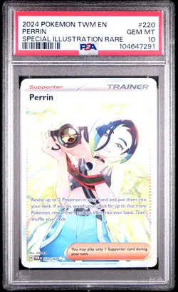 2024 POKEMON TWM EN-TWILIGHT MASQUERADE SPECIAL ILLUSTRATION RARE PERRIN PSA 10 - Image 1