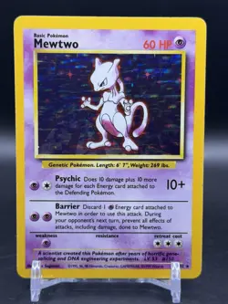 Mewtwo Holo Rare 10/102 1999 Pokemon Base Set English WOTC NM - Image 1