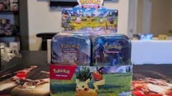 POKEMON TCG ASCENDED HEROES FACTORY SEALED MINI TINS LOT OF 10 WITH DISPLAY BOX - Image 1