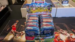 POKEMON TCG ASCENDED HEROES FACTORY SEALED MINI TINS LOT OF 10 WITH DISPLAY BOX - Image 2