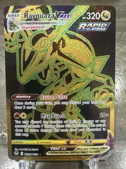 Pokemon Rayquaza VMAX Secret Rare Full Art Holo 320HP TG29/TG30 Silver Tempest - Image 1