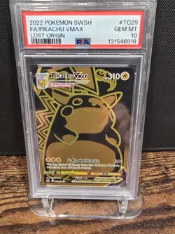 PSA 10 2022 POKEMON SWORD & SHIELD LOST ORIGIN FULL ART/PIKACHU VMAX TG29 - Image 1