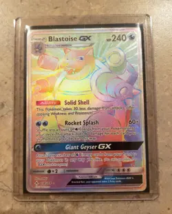 🔥 Pokemon Blastoise GX Full Art Secret Rare Holo 218/214 SM-Unbroken Bonds 2019 - Image 1