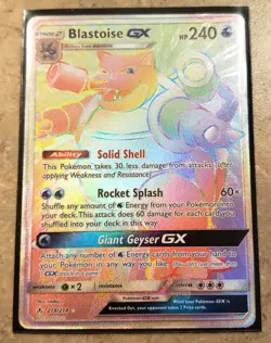 🔥 Pokemon Blastoise GX Full Art Secret Rare Holo 218/214 SM-Unbroken Bonds 2019 - Image 5