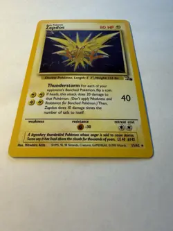 Pokemon Zapdos Fossil 15/62 Unlimited Holo Cosmos Thunderstorm Deck LP - Image 2