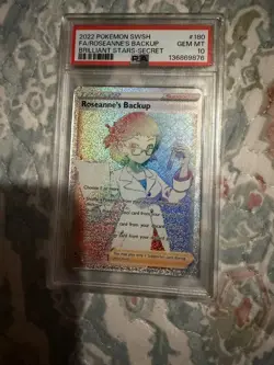 Pokemon Swsh09 Brilliant Stars Roseanne's Backup 180/172 Secret Rare Holo PSA 10 - Image 1