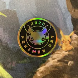 Pokemon Day 2026 30th Anniversary gold iridescent plastic TCG coin - Image 1
