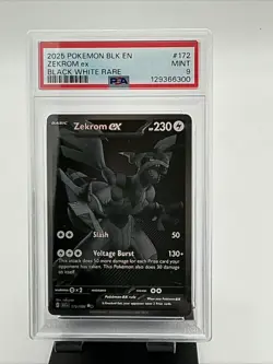 2025 Pokemon BLK EN-BLACK BOLT Black White RARE #172 ZEKROM EX PSA 9 - Image 5
