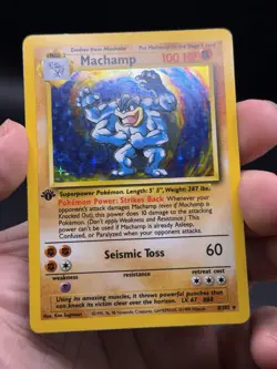 Machamp Holo Rare 8/102 1st Edition Deck Exclusive 1999 Pokemon English WOTC NM - Image 3