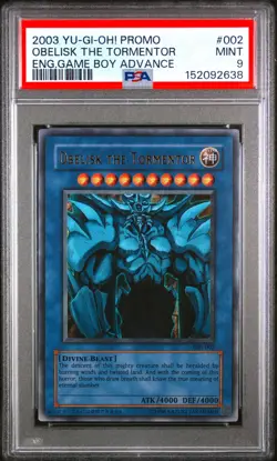 YuGiOh: GBI-002 Obelisk the Tormentor! PROMO! PSA 9 MINT! - Image 1