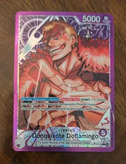 One Piece Donquixote Doflamingo OP14-060 Alt Art Azure Sea's Seven Near Mint - Image 1