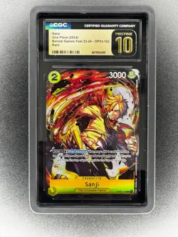 2024 One Piece Bandai Games Fest '23-'24 Sanji #OP03-102 CGC 10 PRISTINE - Image 1
